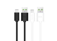 ASONİC AS-X406 Quick Charge QC2.0 2A Type-C Kablolu Beyaz/Siyah HIZLI ŞARJ ADAPTÖRÜ - 1